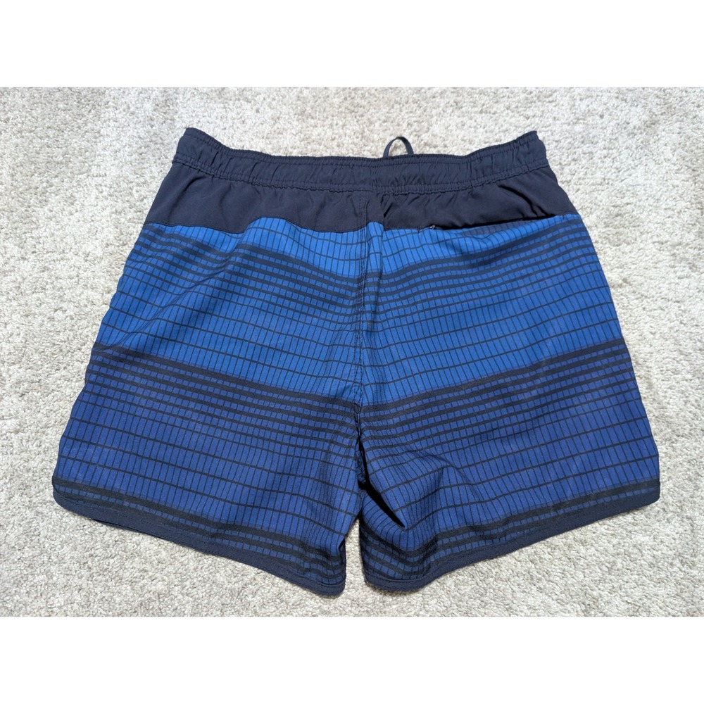 Speedo Swim Trunks Mens M Blue Grid Pattern Board Shorts Drawstring Mesh Liner - Picture 5 of 5